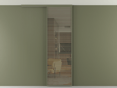 Перегородка Формато вдоль стены на потолок 1 створка