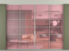 Перегородка Формато внутри проёма скрытое крепление в потолок 4 створки