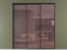 Перегородка Формато внутри проёма 3 створки с синхронным механизмом