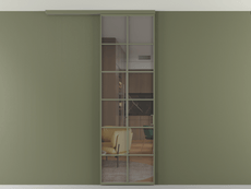 Перегородка Формато вдоль стены на потолок 1 створка