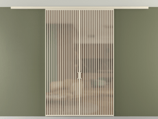 Перегородка Formato вдоль стены на потолок 2 створки