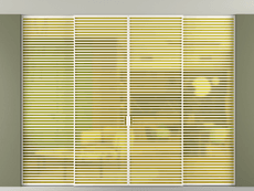 Перегородка Формато внутри проёма скрытое крепление в потолок 4 створки