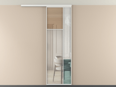 Перегородка Мозаик вдоль стены на потолок 1 створка