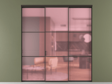 Перегородка Формато внутри проёма 3 створки