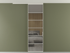 Перегородка Формато вдоль стены на потолок 1 створка