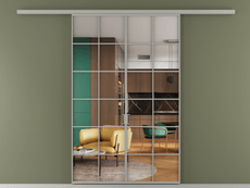 Перегородка Формато вдоль стены 2 створки