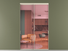 Перегородка Formato внутри проёма 2 створки