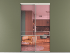 Перегородка Formato внутри проёма 2 створки