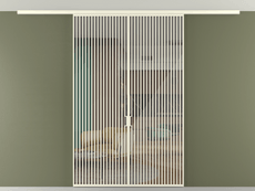 Перегородка Формато вдоль стены на потолок 2 створки