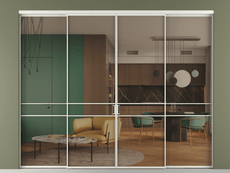 Перегородка Формато внутри проёма 4 створки