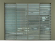 Перегородка Formato внутри проёма 4 створки