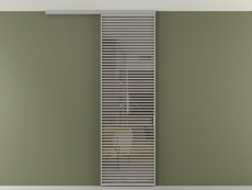 Перегородка Формато вдоль стены на потолок 1 створка