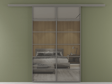 Перегородка Формато вдоль стены 2 створки