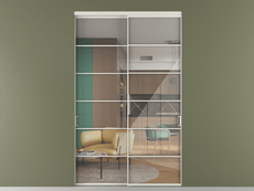 Перегородка Формато внутри проёма 2 створки