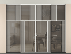 Перегородка Мозаик внутри проёма скрытое крепление в потолок 4 створки