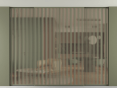 Перегородка Formato внутри проёма скрытое крепление в потолок 4 створки