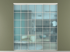 Перегородка Formato внутри проёма 3 створки