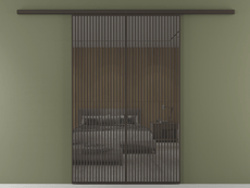 Перегородка Formato вдоль стены 2 створки