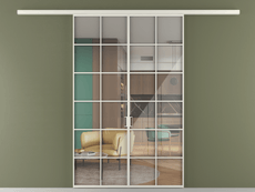 Перегородка Формато вдоль стены 2 створки