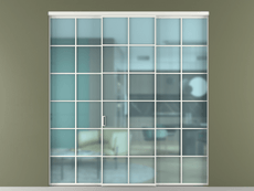 Перегородка Formato внутри проёма 3 створки