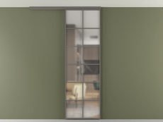 Перегородка Формато вдоль стены на потолок 1 створка