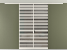 Перегородка Formato вдоль стены на потолок 2 створки