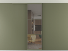 Перегородка Formato вдоль стены на потолок 1 створка