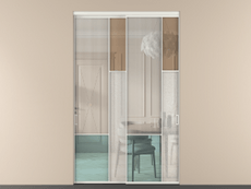 Перегородка Mosaic внутри проёма 2 створки