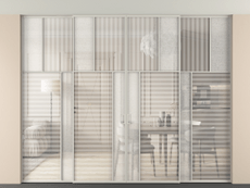 Перегородка Мозаик внутри проёма скрытое крепление в потолок 4 створки