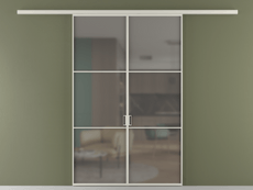 Перегородка Формато вдоль стены 2 створки