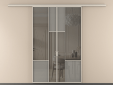 Перегородка Mosaic вдоль стены 2 створки