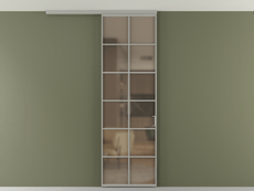 Перегородка Формато вдоль стены на потолок 1 створка