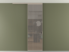 Перегородка Formato вдоль стены на потолок 1 створка