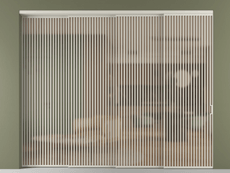 Перегородка Формато внутри проёма 4 створки с синхронным механизмом