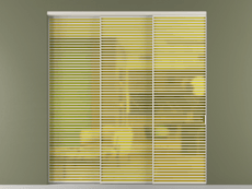 Перегородка Формато внутри проёма 3 створки с синхронным механизмом