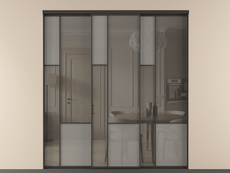 Перегородка Мозаик внутри проёма 3 створки