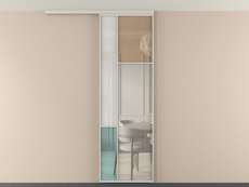 Перегородка Мозаик вдоль стены на потолок 1 створка