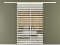 Перегородка Формато вдоль стены 2 створки