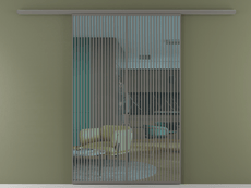 Перегородка Formato вдоль стены 2 створки