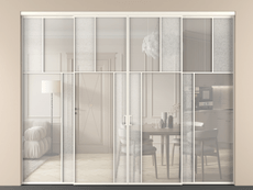 Перегородка Мозаик внутри проёма 4 створки