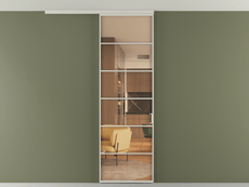 Перегородка Формато вдоль стены на потолок 1 створка