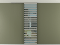 Перегородка Formato вдоль стены на потолок 1 створка