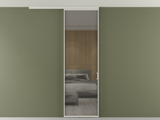 Перегородка Формато вдоль стены на потолок 1 створка