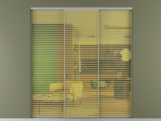 Перегородка Формато внутри проёма 3 створки