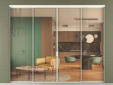 Перегородка Формато внутри проёма 4 створки