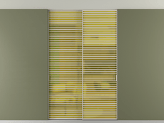 Перегородка Формато внутри проёма скрытое крепление в потолок 2 створки