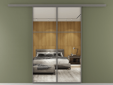 Перегородка Формато вдоль стены 2 створки