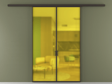 Перегородка Formato вдоль стены 2 створки