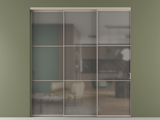 Перегородка Формато внутри проёма 3 створки с синхронным механизмом