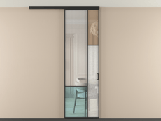 Перегородка Mosaic вдоль стены на потолок 1 створка